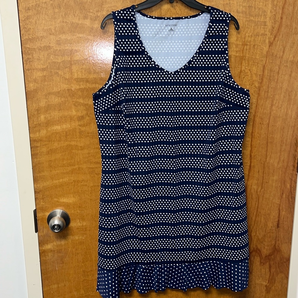 LANDS END Swim Coverup Dress 1X 16W-18W